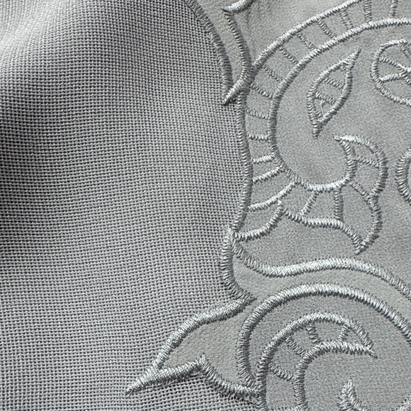 Armani Exchange - Elegant Gray Dress with Embroidered Detail - Picture 2 of 9